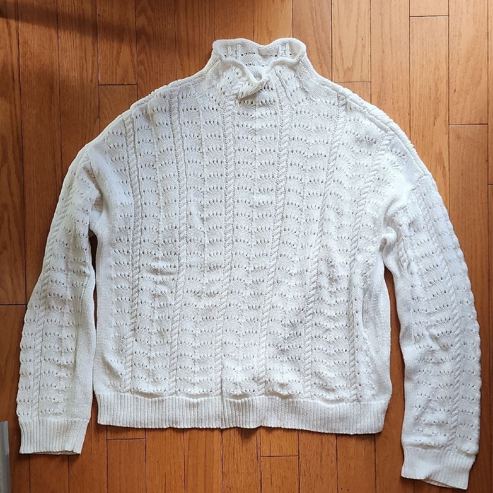 Tribal Cream Knit Sweater- Women's Size Large